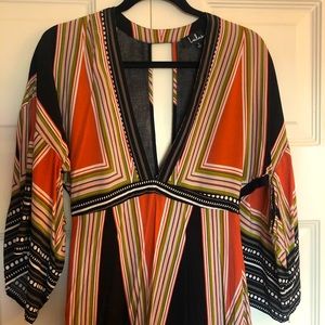 Beautiful bohemian, float sleeved maxi dress